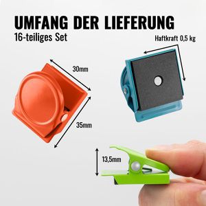 Produktbild für Magnete Poppstar 1010914, farbig sortiert