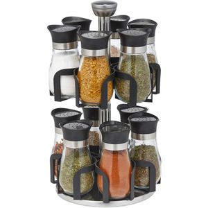 Gewürzkarussell Relaxdays 10036714, drehbar, mit 2 Ebenen