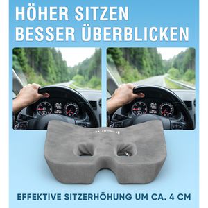 Produktbild für Orthopädisches-Sitzkissen Healthfix Auto-Sitzkissen, grau