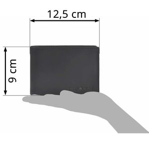 Produktbild für Portemonnaie Greenburry Pure Black 1120-20 schwarz, Echt Leder