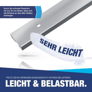 Produktbild für Airlineschiene NTG Standard, Set, zum Schrauben, 4 Stück