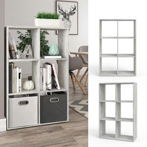 Produktbild für Bücherregal Vicco Karree, grau