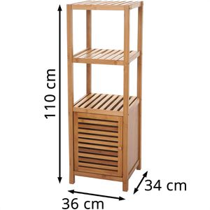 Produktbild für Badregal Mendler HWC-B18, 57555, aus Bambus, braun