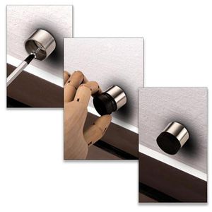 Produktbild für Türstopper SO-TECH Topper 108396, Gummi/Edelstahl