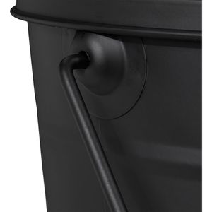 Produktbild für Ascheeimer Relaxdays 10030691, schwarz, mit Deckel