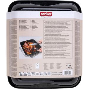 Produktbild für Auflaufform Zenker XXL Bräter 7203, schwarz, aus Emaille