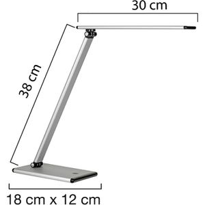 Produktbild für Schreibtischlampe Unilux Terra, silber, LED, dimmbar