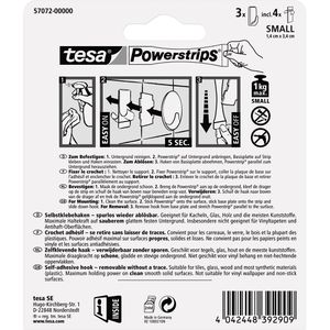 Produktbild für Klebehaken Tesa 57072 Powerstrips Small Eckig