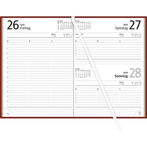Produktbild für Buchkalender Zettler 873, rot, Jahr 2026