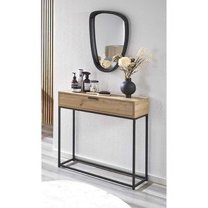 Produktbild für Konsolentisch Haku-Möbel 52482, schwarz / eiche