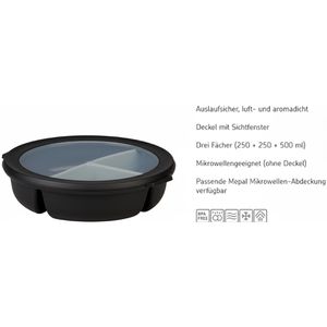 Produktbild für Mikrowellengeschirr Mepal Bento Bowl, Nordic black, Kunststoff