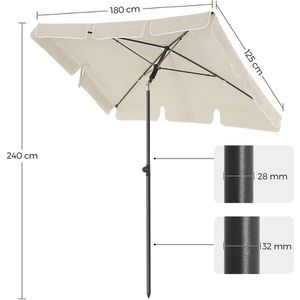 Produktbild für Sonnenschirm Songmics GPU180M01, rechteckig