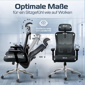 Produktbild für Bürostuhl CLOUVOU BrightSeat