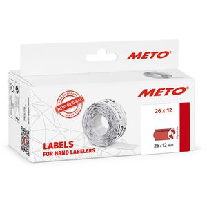 Produktbild für Preisetiketten METO 30013410, rot, 26 x 12 mm