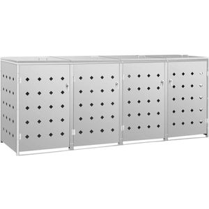 Mülltonnenbox vidaXL 145382, Edelstahl