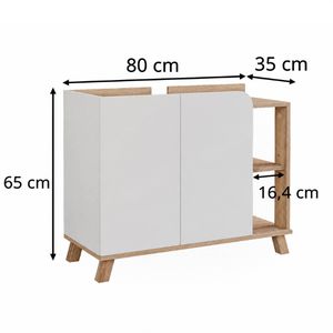 Produktbild für Waschbeckenunterschrank Vicco Karen, stehend