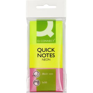 Haftnotizen Q-Connect KF01224, neon