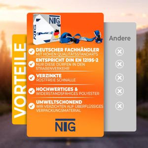Produktbild für Spanngurt NTG blau, mit Airline-Fitting &amp; Klemmschloss
