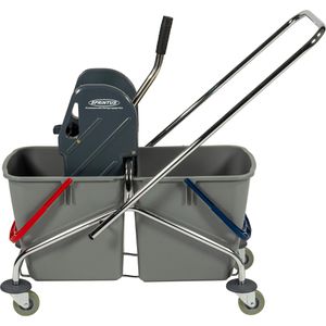 Produktbild für Reinigungswagen Sprintus Chrom 301114, Doppelfahrwagen
