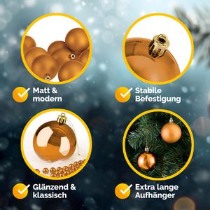 Produktbild für Weihnachtskugeln Deuba 102109, kupfer