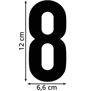 Produktbild für Hausnummer RZB 99223.013.8, schwarz aus Kunststoff