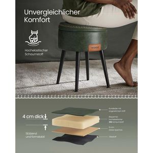 Produktbild für Sitzhocker Vasagle EKHO, LOM005C01, mit Stauraum, bis 150 kg