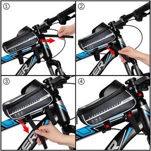 Produktbild für Fahrrad-Rahmentasche Monzana 108790, schwarz, 0,85 Liter