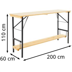 Produktbild für Stehtisch RUKU1952 202436, Fichte / schwarz