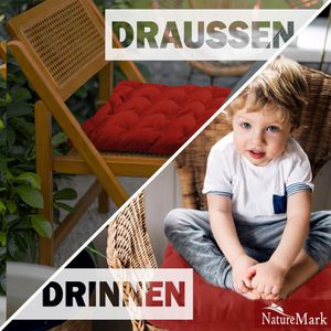 Produktbild für Stuhlkissen NatureMark rot, für Außen