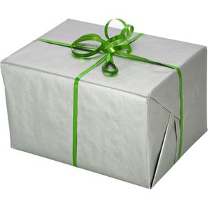 Produktbild für Geschenkband Präsent Holly Holographic, grün