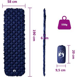 Produktbild für Isomatte vidaXL 4007117, marineblau, aufblasbar