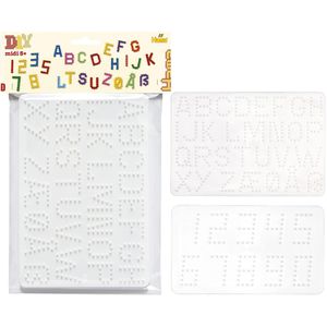 Steckplatte Hama-Perlen 4455 Buchstaben Zahlen Set