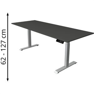 Schreibtisch Kerkmann Move 1 stable, anthrazit / silber