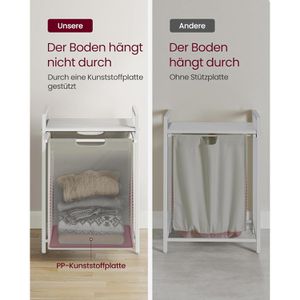 Produktbild für Wäschekorb Vasagle BLH101W01, weiß