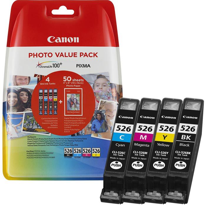 Canon Tinte Cli Bk C M Y Value Pack B X Ml Inkl