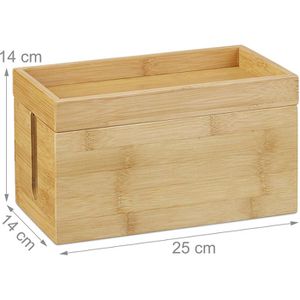 Produktbild für Kabelbox Relaxdays 10022183, aus Bambus / Holz
