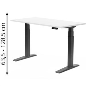 Schreibtisch FlexiSpot E7B-Pro 2026, weiß / schwarz