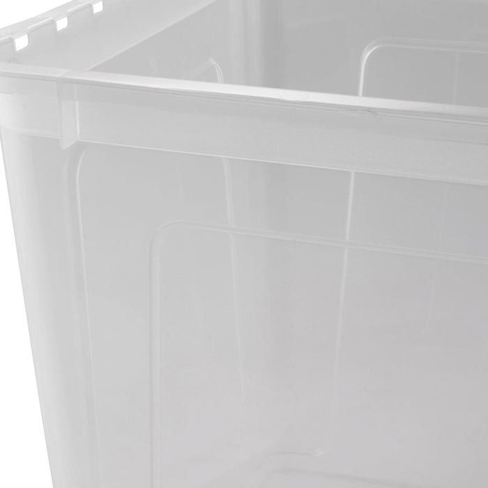 Keeeper Aufbewahrungsbox Luis 64 Liter - Transparent Mit Softgriffen