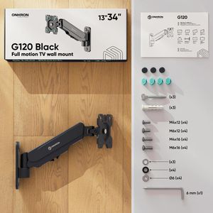 Produktbild für TV-Wandhalterung Onkron G120-B, bis 8 kg
