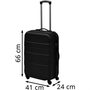 Produktbild für Koffer vidaXL 91141, schwarz, 3-teilig