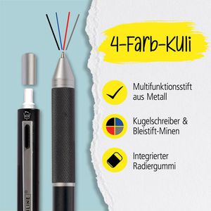 Produktbild für Multifunktionsstift Online Multipen 4-in-1 schwarz