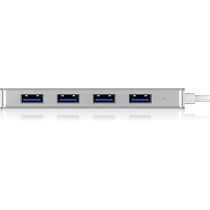 Produktbild für USB-Hub ICY-BOX IB-HUB1425-C3, grau, mit Metallgehäuse