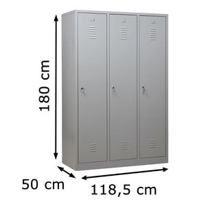 Produktbild für Spind G-Office WRC/3.18120, lichtgrau