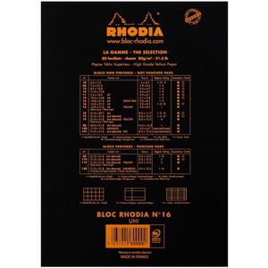 Produktbild für Notizblock Rhodia 160009C, schwarz, A5