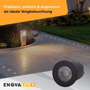 Produktbild für Wegeleuchte Enovalite ELED700305, schwarz, mit 230 V Netzstrom