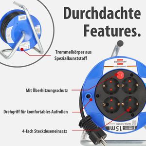 Produktbild für Kabeltrommel Brennenstuhl Kompakt, 15m