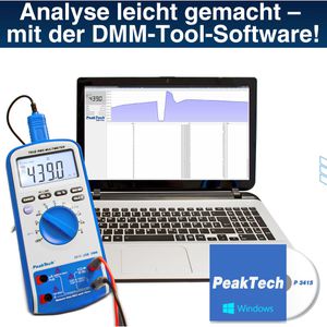 Produktbild für Multimeter PeakTech P 3415, digital, True RMS