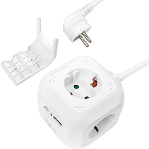 Produktbild für Steckdosenwürfel LogiLink LPS283U, weiß