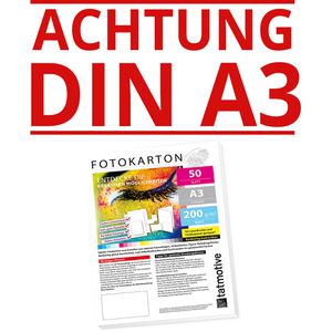 Fotopapier tatmotive Fotokarton FA3200M50, für Farblaser, A3