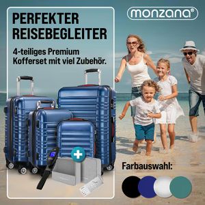 Produktbild für Koffer Monzana blau, 4-teilig + Zubehör